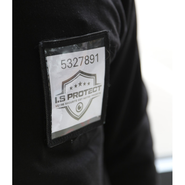 Schwarzer Security-Sweatshirt mit großem Matrikelnummernfenster - CityGuard