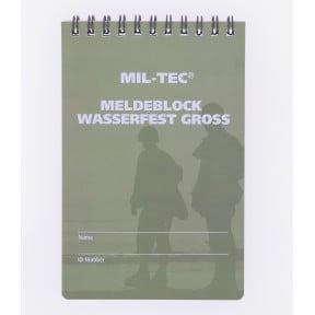 Waterdicht notitieboekje groot formaat - Miltec