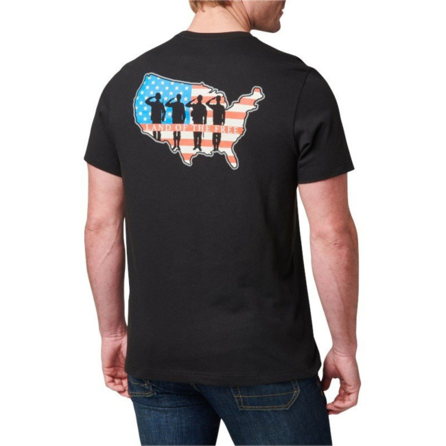 T-shirt land of the free czarny - 5.11 tactical