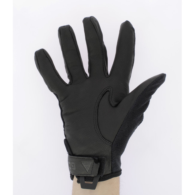 Harde handschoenen in echt leer zwart - Direct Action