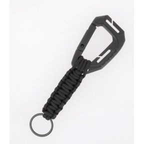 Porte-clés paracorde av. Mousqueton molle noir - Miltec