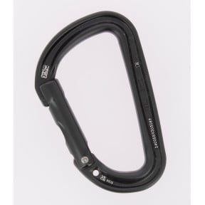 Asymmetrische ultralight karabijnhaak Sm'D zonder vergrendelsysteem - Zwart - Petzl