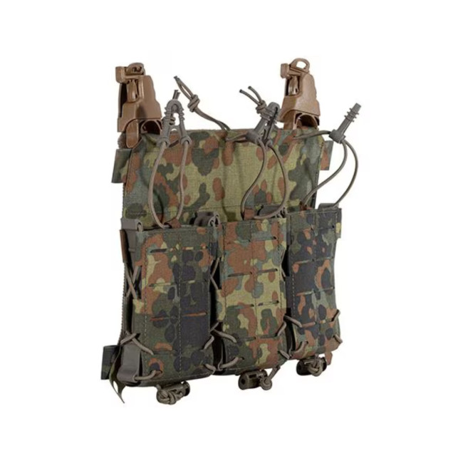 Panneau avant pour gilet porte-plaques avec porte chargeur triple multi-calibre MX234 -Flecktarn - Lindnerhof