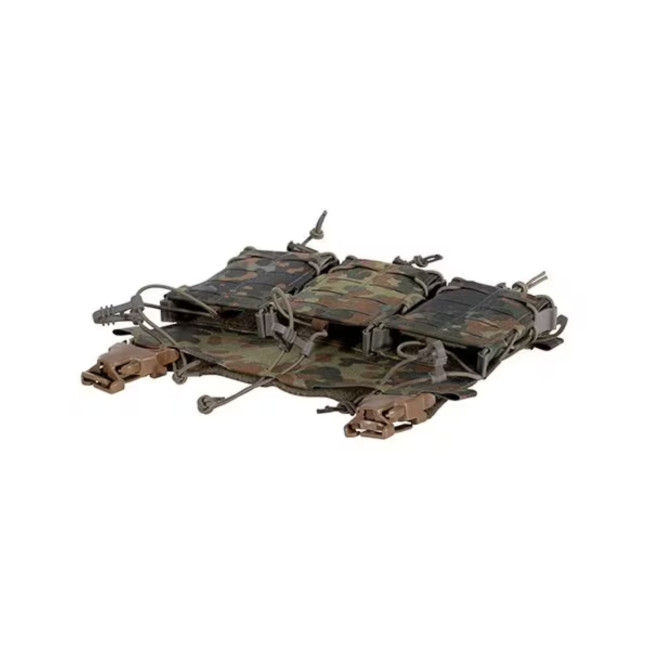 Voorpaneel voor kogelwerende vest met drievoudige multi-kaliber magazijnhouder MX234 -Flecktarn - Lindnerhof