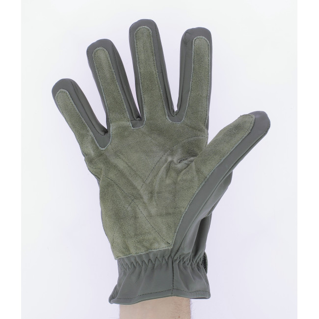 Einsatzhandschuhe aus Leder Grün - CityGuard
