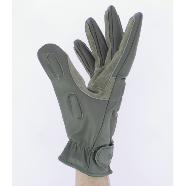 Gants d'intervention cuir Vert - CityGuard