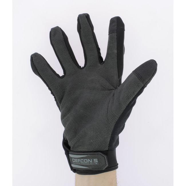 Gants de tir avec paume en cuir Noir - Defcon 5
