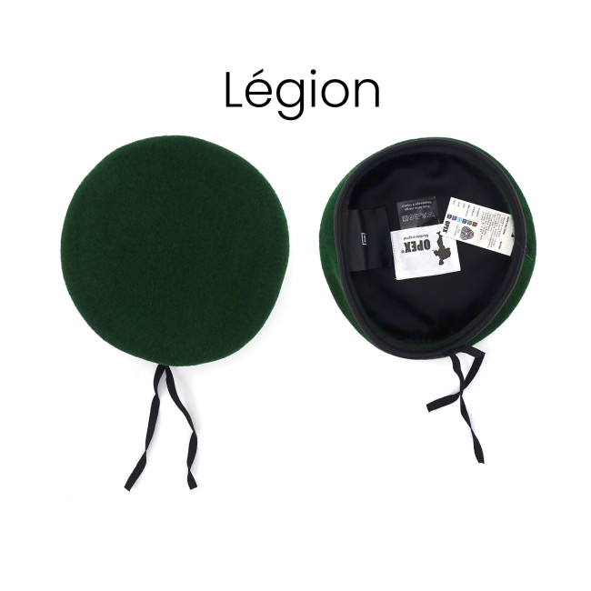 Béret Militaire Vert Légion Bord en Cuir - Patrol Équipements