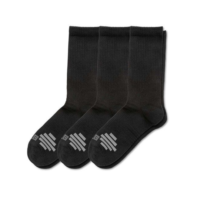Zestaw 3 par skarpetek duty ready + crew czarne - 5.11 Tactical
