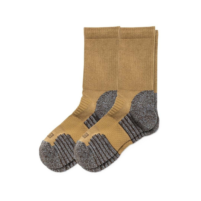 Lot de 2 paires de chaussettes duty ready ultra us dark coyote - 5.11 Tactical
