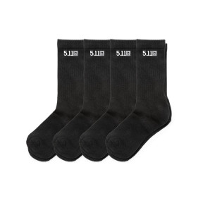 Conjunto de 4 pares de meias duty ready crew pretas - 5.11 Tactical