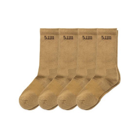 Lot de 4 paires chaussettes duty ready crew us dark coyote - 5.11 Tactical