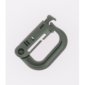 D-Ring Karabiner mit M.O.L.L.E. Befestigung OD-Grün - A10 Equipment