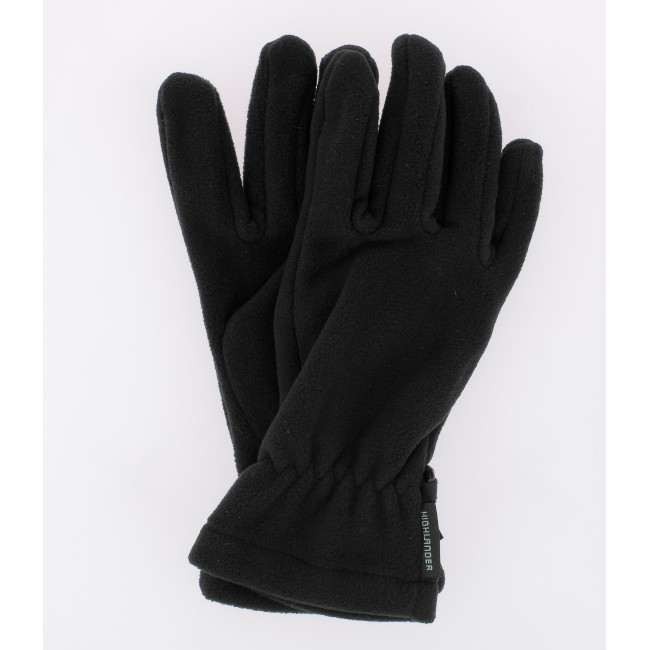 Fleece handschoenen zwart - Highlander