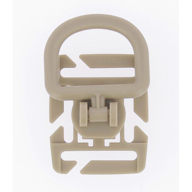 Point d'ancrage rotatif D-ring avec fixation pour passant M.O.L.L.E. tan - A10 Equipment