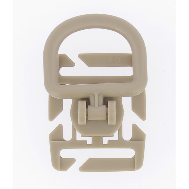 Point d'ancrage rotatif D-ring avec fixation pour passant M.O.L.L.E. tan - A10 Equipment