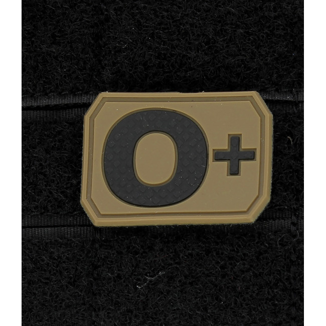 3D bloedgroep O+ Coyote patch - Miltec