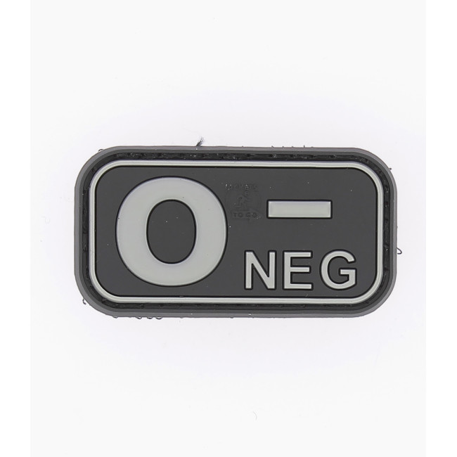Patch bloedgroep O- Zwart - JTG