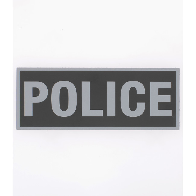 Retroreflektierendes Band schwarzer Grund Polizei 27,5 x 10,5 cm - Patrol Equipement
