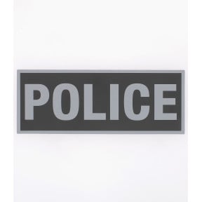Bandeau rétroréflechissant fond noir Police 27,5 x 10,5 cm -Patrol Equipement
