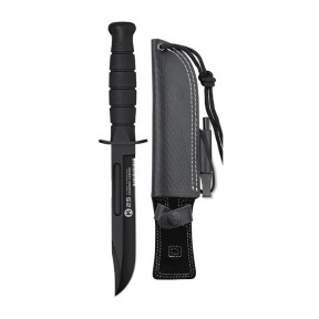 Messer mit 17 cm Klinge G10 Griff Schwarz - K25