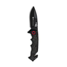 Couteau pliant tactique lame 9.6cm Noir - K25