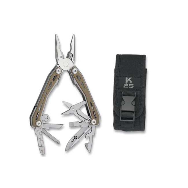 Multifunktionszange mit Coyote Satin Etui - K25