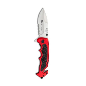 Couteau pliant tactique lame 9.6cm Rouge/noir - K25