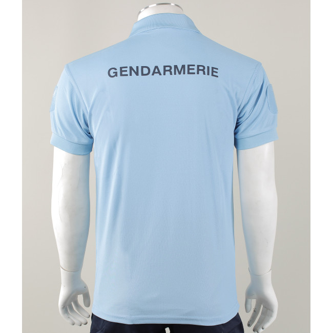 Atmungsaktives Gendarmerie Poloshirt Blau + Klettverschlüsse - Patrol Equipement