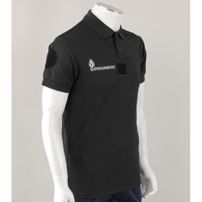 Polo Gendarmerie Departementale Cooldry + Velcros Noir -Patrol Equipement