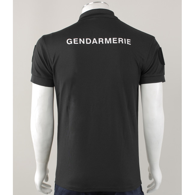 Gendarmerie Départementale Cooldry Poloshirt + Klettverschluss Schwarz - Patrol Equipement
