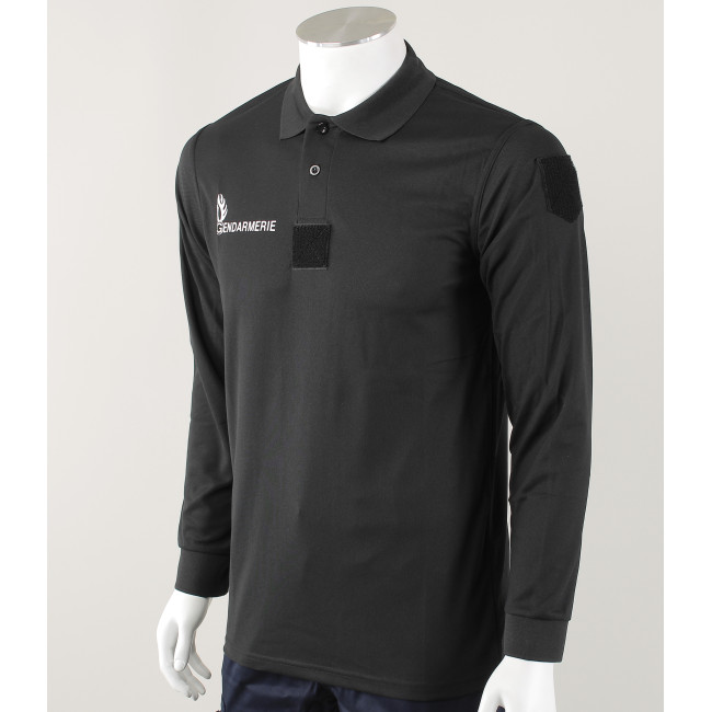 Polo GD zwart lange mouwen Cooldry - Patrol Equipement
