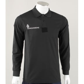 Schwarzes GD Cooldry Langarm-Poloshirt - Patrol Equipement