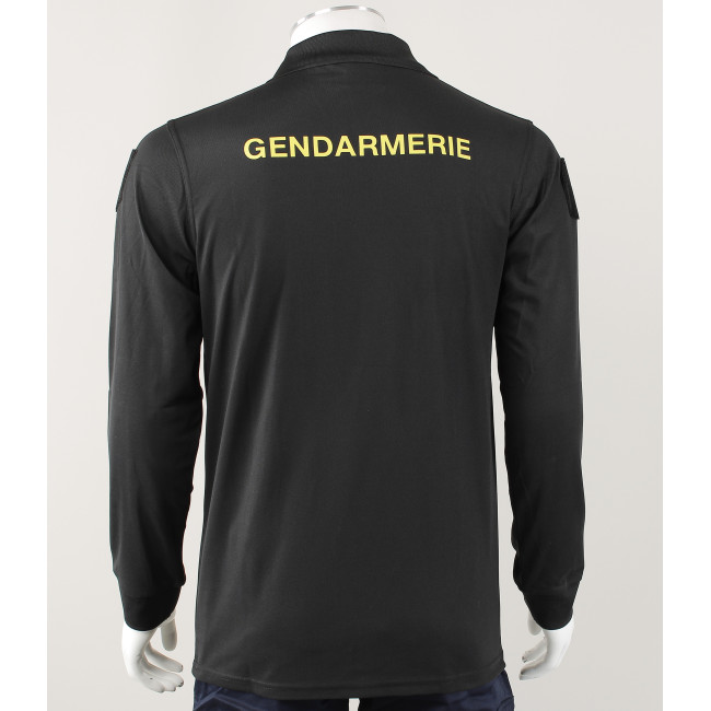 Mobile Gendarmerie Cooldry Poloshirt + Klettverschluss Schwarz - Patrol Equipement