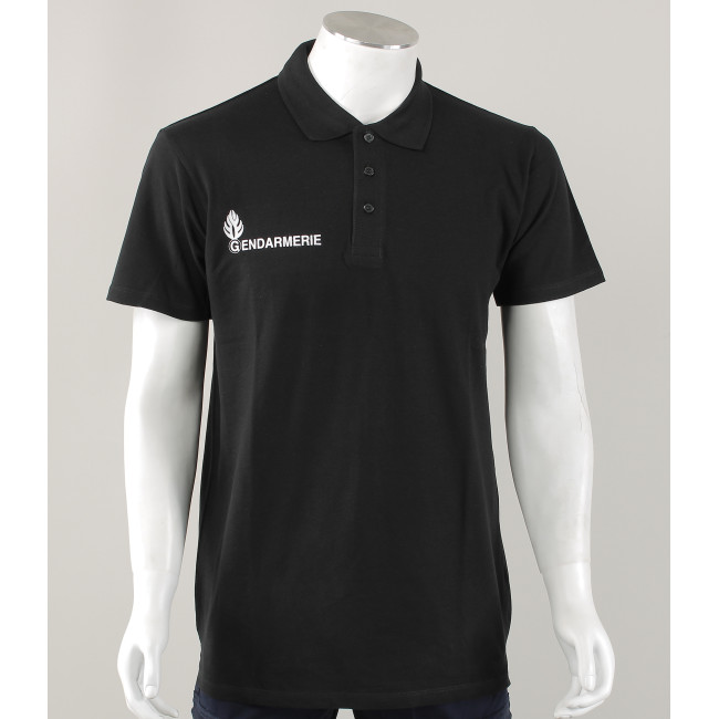 Polo noir manches courtes Gendarmerie -Patrol Equipement
