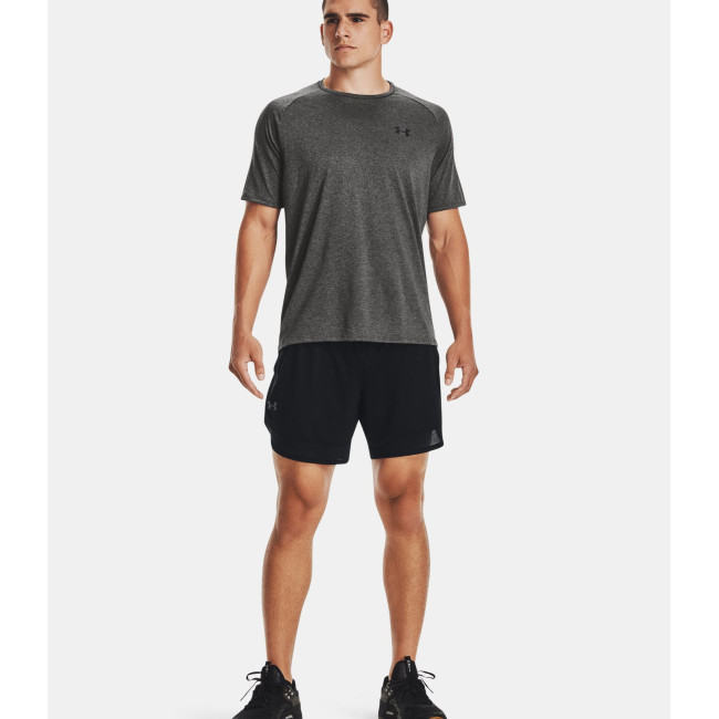 UA Tech Herren-T-Shirt - Grau meliert / Schwarz - Under Armour