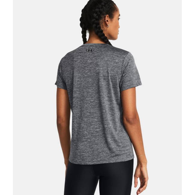 Koszulka damska z dekoltem w serek UA Tech™ Twist - Szary Kamień - Under Armour