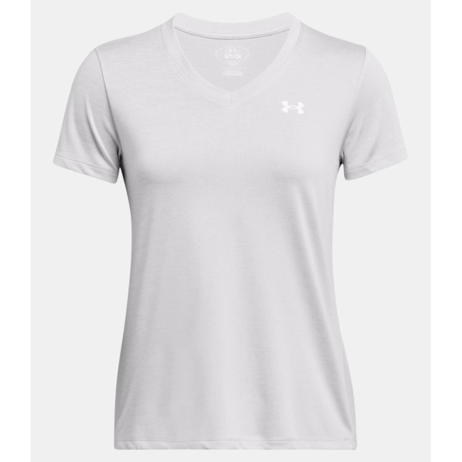 UA Tech™ Twist V-Ausschnitt T-Shirt für Damen - Halo Grau - Under Armour