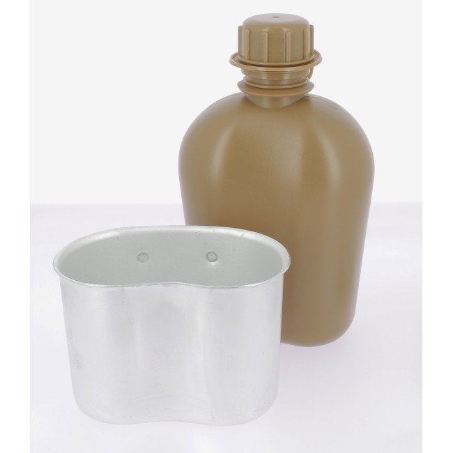 Feldflasche mit Becher und Coyote-Hülle - Miltec