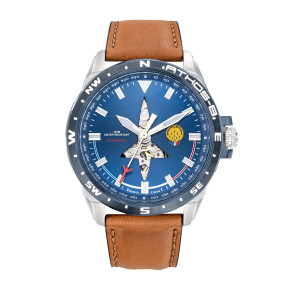 MONTRE PATROUILLE DE FRANCE ATHOS 8 cuir marron