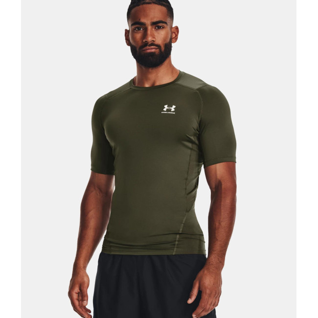 T-shirt à manches courtes HeatGear® Armour pour homme - Vert Olive - Under Armour