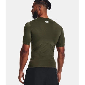 T-shirt z krótkimi rękawami HeatGear® Armour dla mężczyzn - Oliwkowy - Under Armour