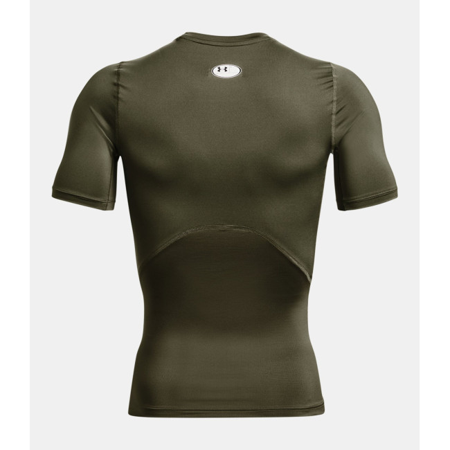 T-shirt z krótkimi rękawami HeatGear® Armour dla mężczyzn - Oliwkowy - Under Armour