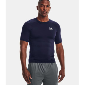 T-shirt z krótkimi rękawami HeatGear® Armour dla mężczyzn - Granatowy - Under Armour