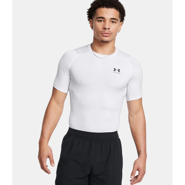 T-shirt à manches courtes HeatGear® Armour pour homme - Blanc - Under Armour