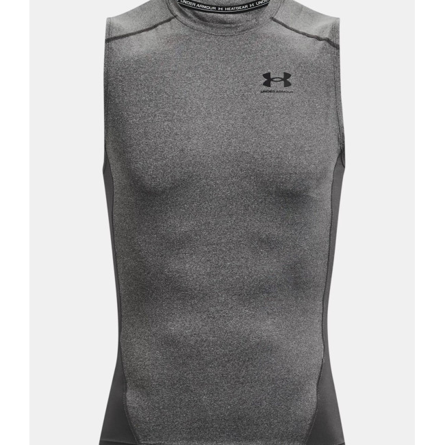 Bezrękawnik HeatGear® Armour dla mężczyzn - Szary Melanż / Czarny - Under Armour