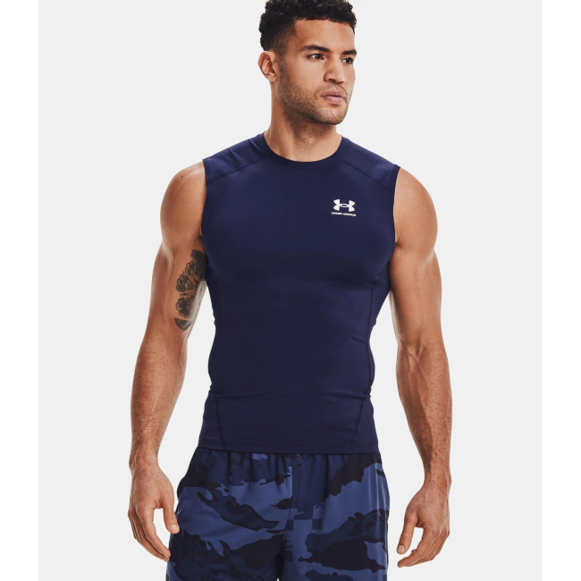 Haut sans manches HeatGear® Armour pour homme - Bleu Marine - Under Armour