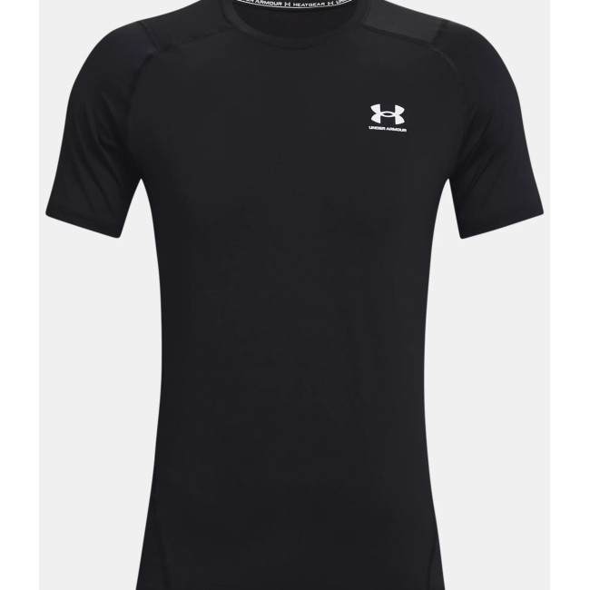 Dopasowana koszulka z krótkimi rękawami HeatGear® Armour dla mężczyzn - Czarny - Under Armour