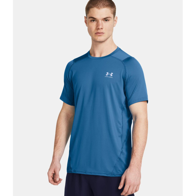 HeatGear® Armour enganliegendes Kurzarmshirt für Herren - Photon Blau - Under Armour