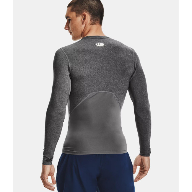HeatGear® Armour Langarmshirt für Herren - Grau Meliert / Schwarz - Under Armour